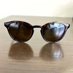 Maui Jim Brown Sunglasses with Vintage Clubmaster Style